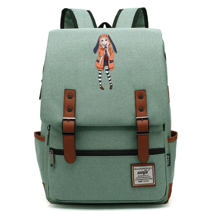 New Anime Kakegurui Boy Girl Kids Student School Book Bags Teenagers Canvas Women Bagpack Men Laptop Travel Backpack
