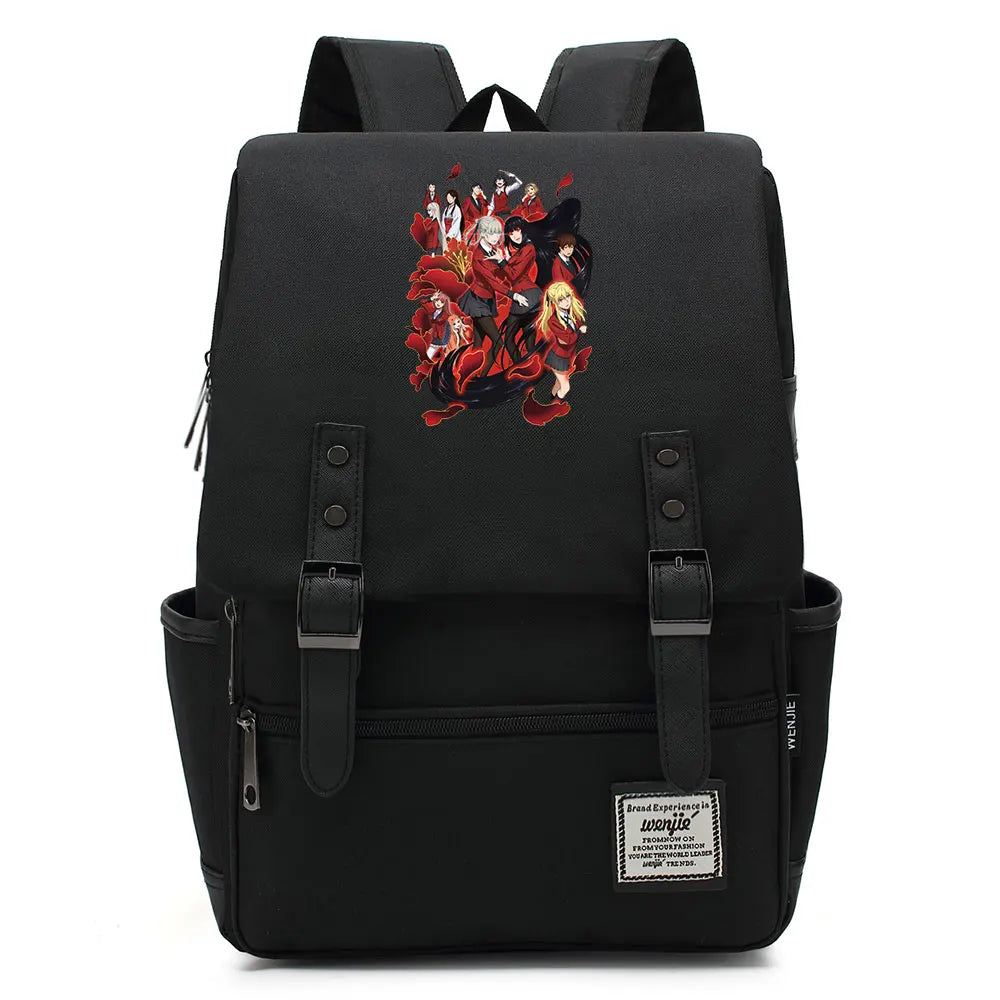 New Anime Kakegurui Boy Girl Kids Student School Book Bags Teenagers Canvas Women Bagpack Men Laptop Travel Backpack