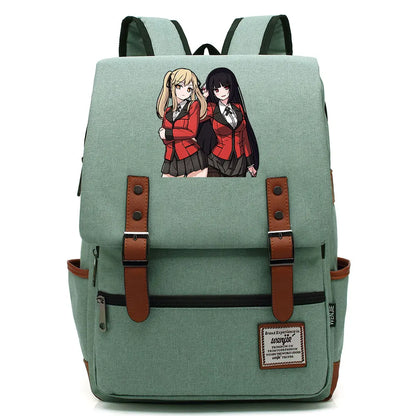 New Anime Kakegurui Boy Girl Kids Student School Book Bags Teenagers Canvas Women Bagpack Men Laptop Travel Backpack