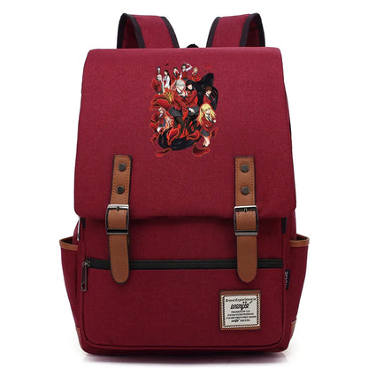 New Anime Kakegurui Boy Girl Kids Student School Book Bags Teenagers Canvas Women Bagpack Men Laptop Travel Backpack