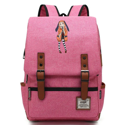 New Anime Kakegurui Boy Girl Kids Student School Book Bags Teenagers Canvas Women Bagpack Men Laptop Travel Backpack
