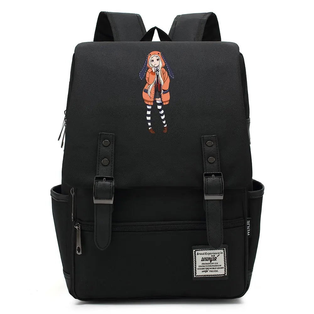 New Anime Kakegurui Boy Girl Kids Student School Book Bags Teenagers Canvas Women Bagpack Men Laptop Travel Backpack