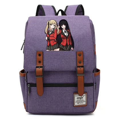 New Anime Kakegurui Boy Girl Kids Student School Book Bags Teenagers Canvas Women Bagpack Men Laptop Travel Backpack