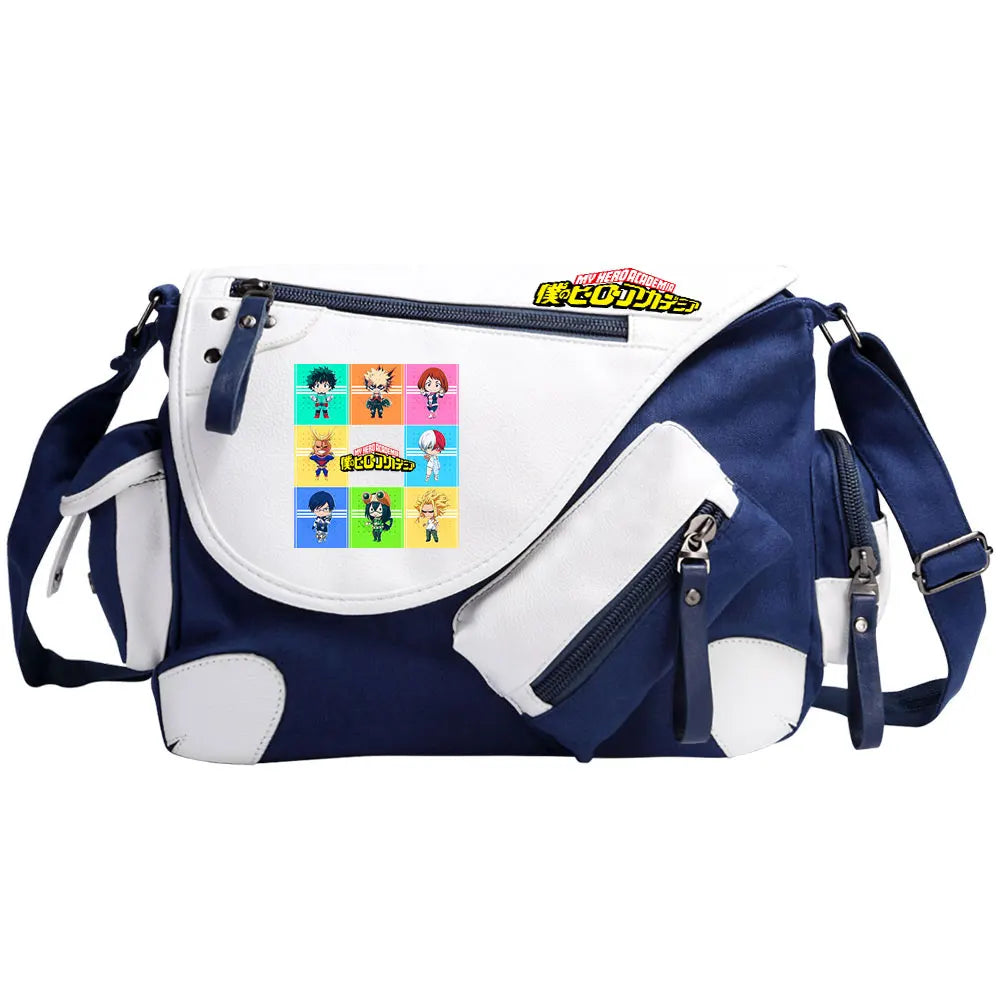 New Anime My Hero Academy Prints Men Canvas Travel Shoulder Bag Women Messenger Bags Satchels Cross Body Bag Kids Schoolbag