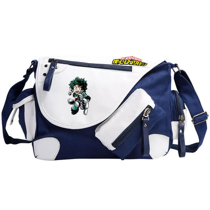New Anime My Hero Academy Prints Men Canvas Travel Shoulder Bag Women Messenger Bags Satchels Cross Body Bag Kids Schoolbag