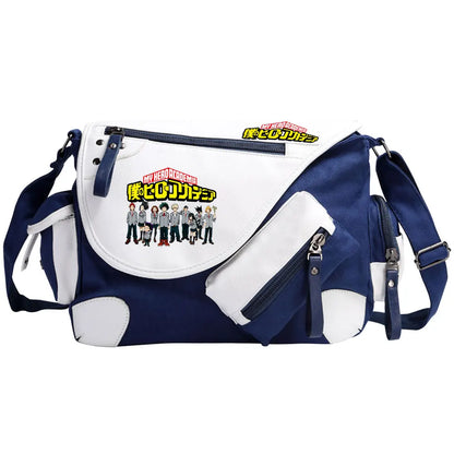 New Anime My Hero Academy Prints Men Canvas Travel Shoulder Bag Women Messenger Bags Satchels Cross Body Bag Kids Schoolbag