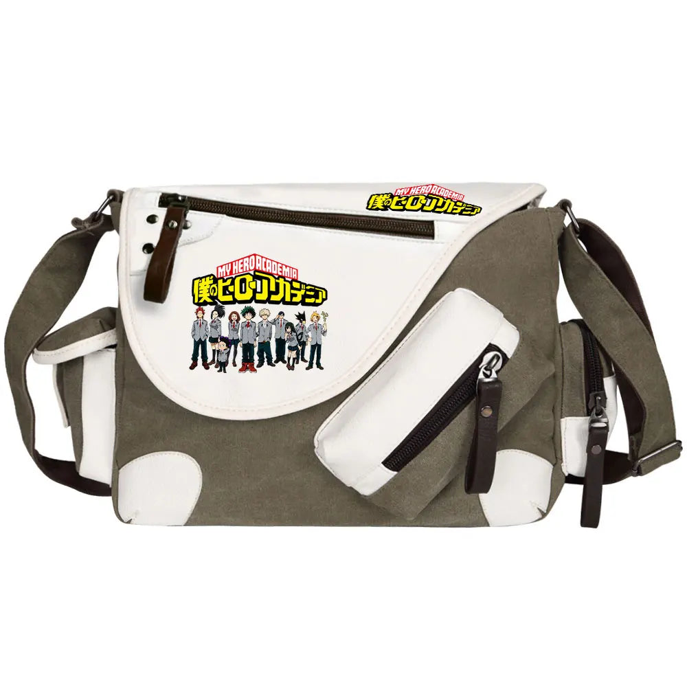 New Anime My Hero Academy Prints Men Canvas Travel Shoulder Bag Women Messenger Bags Satchels Cross Body Bag Kids Schoolbag