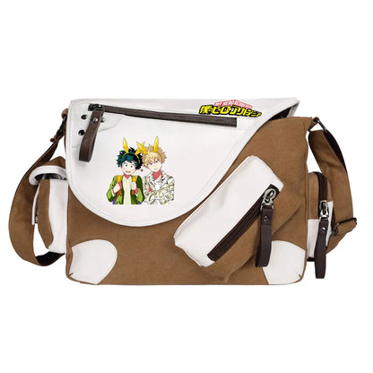 New Anime My Hero Academy Prints Men Canvas Travel Shoulder Bag Women Messenger Bags Satchels Cross Body Bag Kids Schoolbag