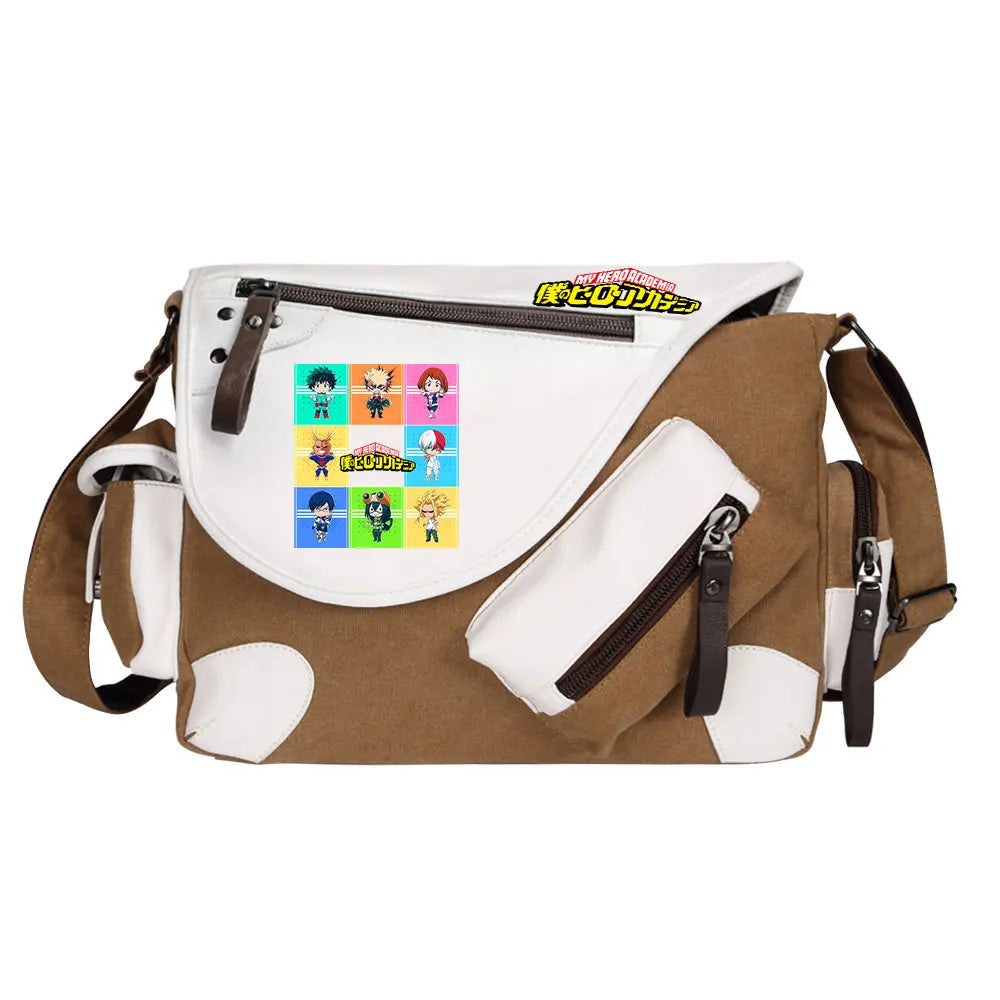 New Anime My Hero Academy Prints Men Canvas Travel Shoulder Bag Women Messenger Bags Satchels Cross Body Bag Kids Schoolbag
