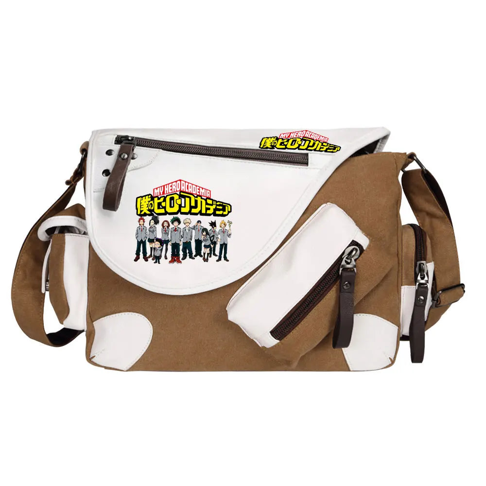 New Anime My Hero Academy Prints Men Canvas Travel Shoulder Bag Women Messenger Bags Satchels Cross Body Bag Kids Schoolbag