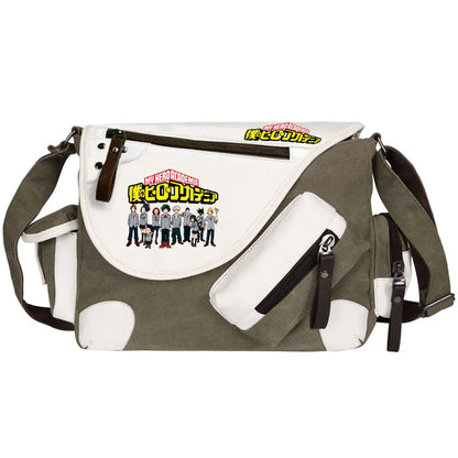 New Anime My Hero Academy Prints Men Canvas Travel Shoulder Bag Women Messenger Bags Satchels Cross Body Bag Kids Schoolbag
