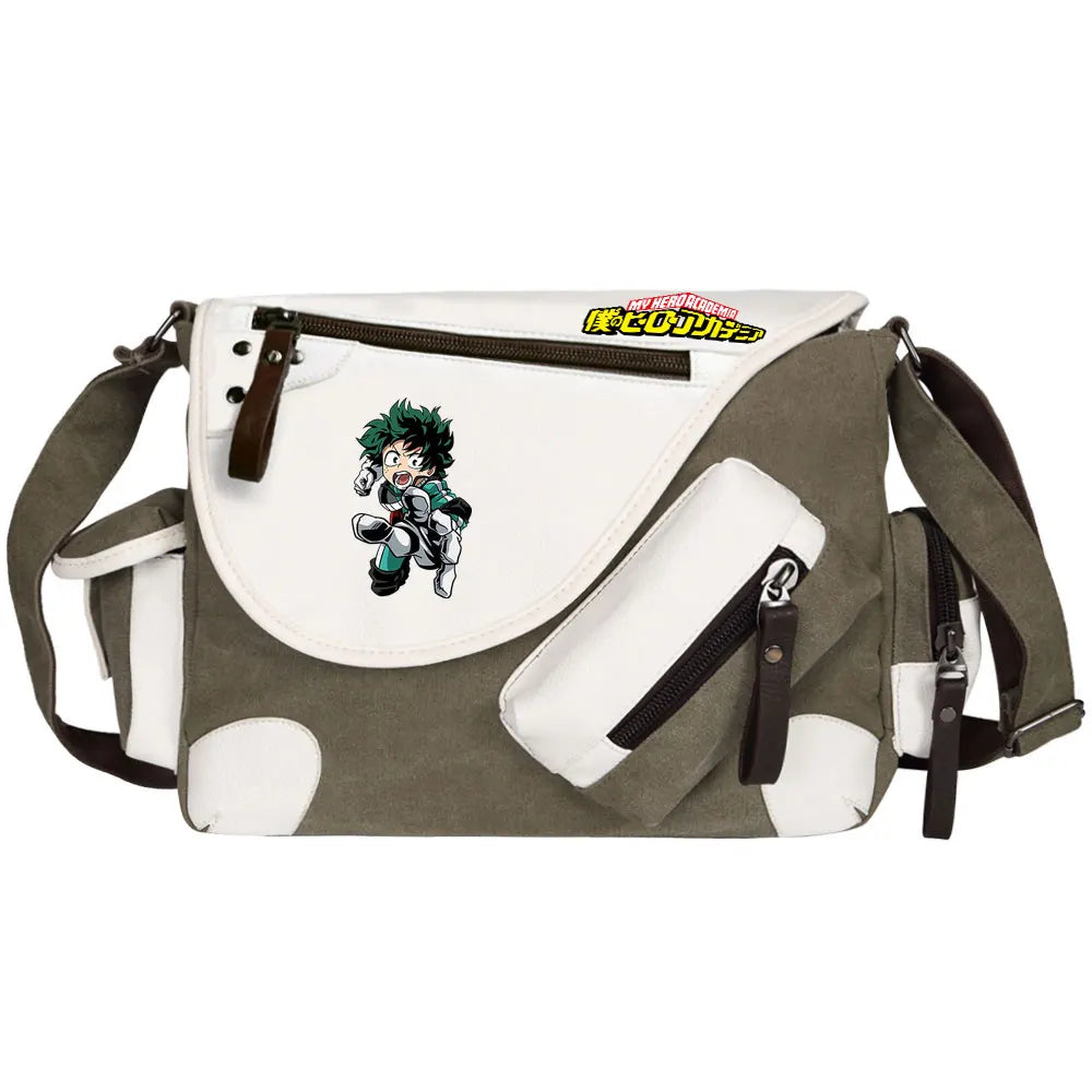 New Anime My Hero Academy Prints Men Canvas Travel Shoulder Bag Women Messenger Bags Satchels Cross Body Bag Kids Schoolbag