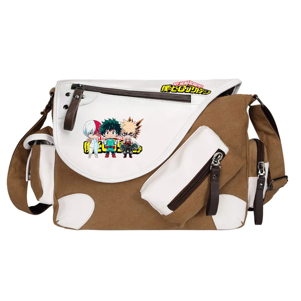 New Anime My Hero Academy Prints Men Canvas Travel Shoulder Bag Women Messenger Bags Satchels Cross Body Bag Kids Schoolbag