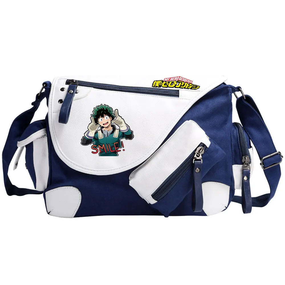 New Anime My Hero Academy Prints Men Canvas Travel Shoulder Bag Women Messenger Bags Satchels Cross Body Bag Kids Schoolbag