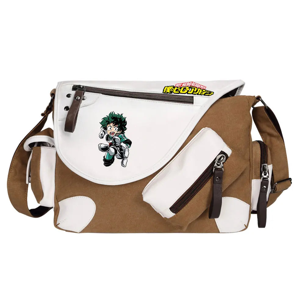 New Anime My Hero Academy Prints Men Canvas Travel Shoulder Bag Women Messenger Bags Satchels Cross Body Bag Kids Schoolbag