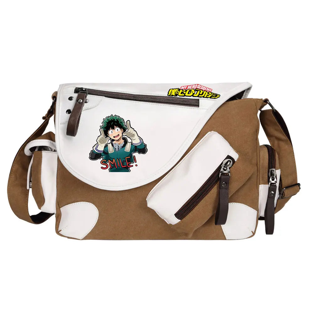 New Anime My Hero Academy Prints Men Canvas Travel Shoulder Bag Women Messenger Bags Satchels Cross Body Bag Kids Schoolbag