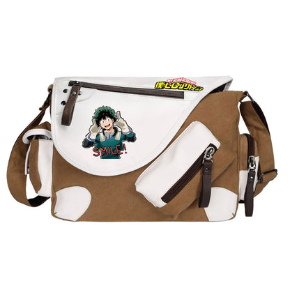 New Anime My Hero Academy Prints Men Canvas Travel Shoulder Bag Women Messenger Bags Satchels Cross Body Bag Kids Schoolbag