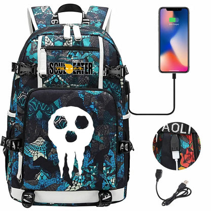 New Anime Soul Eater USB Boy Girl Book School Bags Large Capacity Teenagers Schoolbags Women Men Travel Laptop Backpack