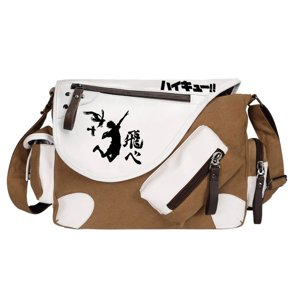 New Anime Volleyball Juvenile Prints Men Canvas Travel Shoulder Bag Women Messenger Bags Satchels Boys Girls Kids Schoolbag