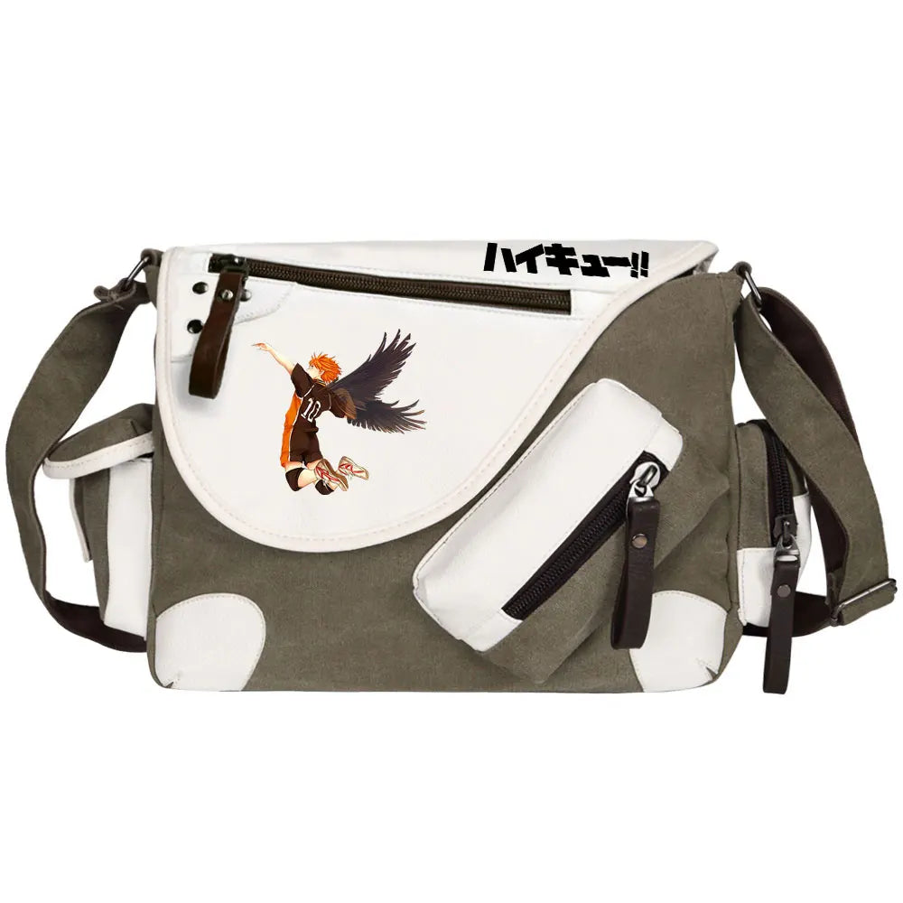 New Anime Volleyball Juvenile Prints Men Canvas Travel Shoulder Bag Women Messenger Bags Satchels Boys Girls Kids Schoolbag