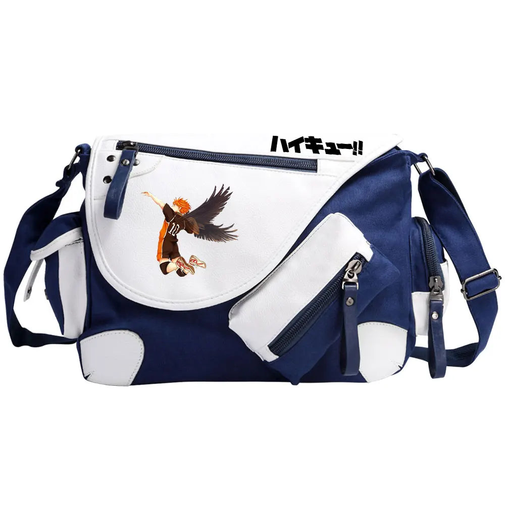 New Anime Volleyball Juvenile Prints Men Canvas Travel Shoulder Bag Women Messenger Bags Satchels Boys Girls Kids Schoolbag