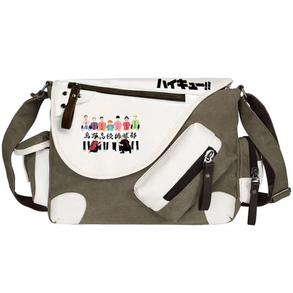New Anime Volleyball Juvenile Prints Men Canvas Travel Shoulder Bag Women Messenger Bags Satchels Boys Girls Kids Schoolbag
