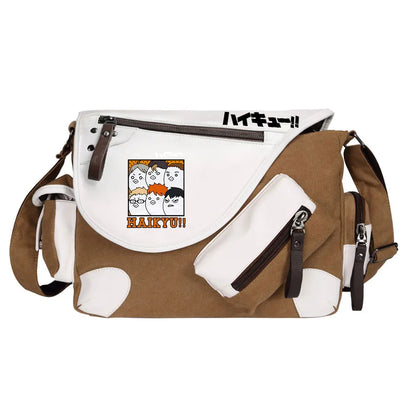 New Anime Volleyball Juvenile Prints Men Canvas Travel Shoulder Bag Women Messenger Bags Satchels Boys Girls Kids Schoolbag