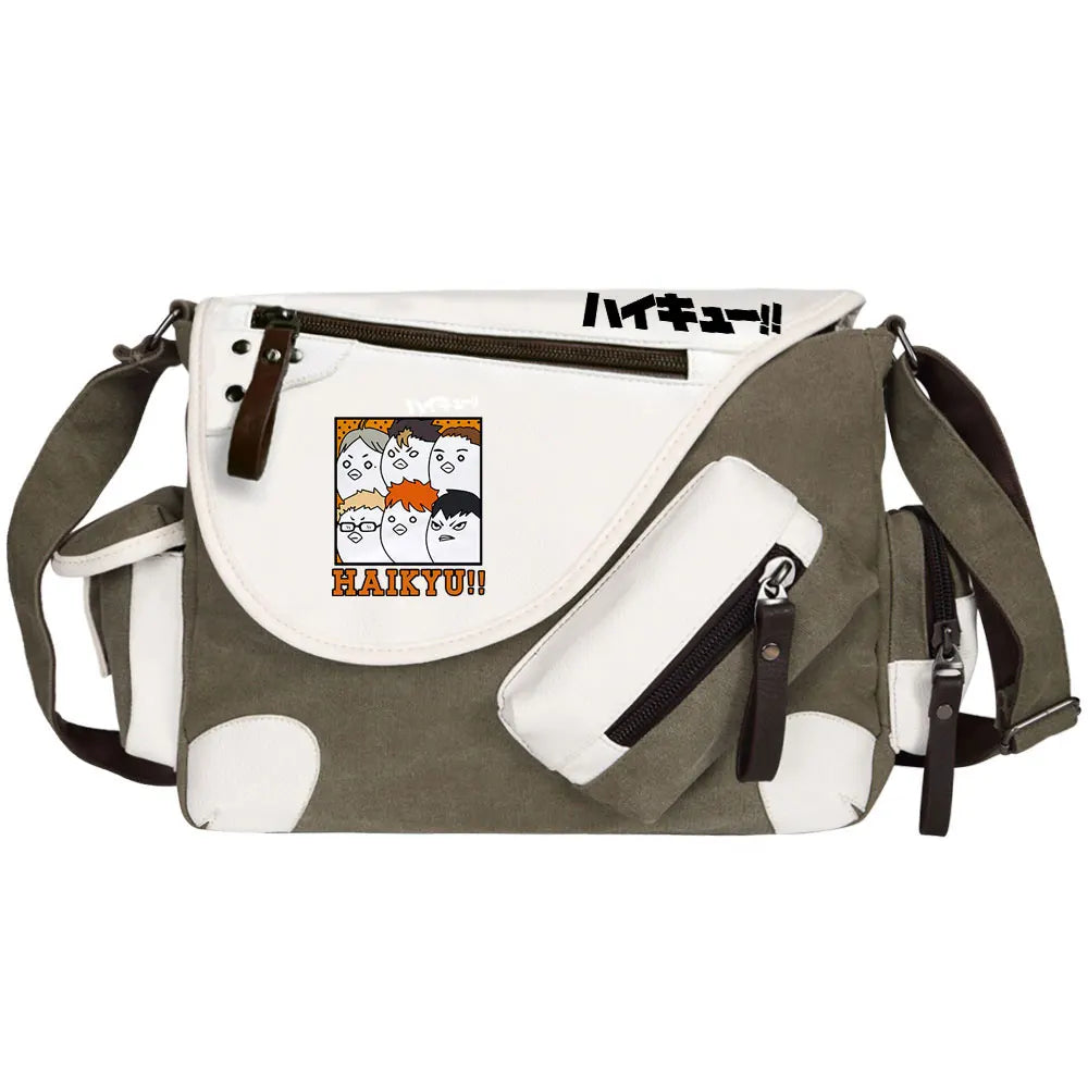 New Anime Volleyball Juvenile Prints Men Canvas Travel Shoulder Bag Women Messenger Bags Satchels Boys Girls Kids Schoolbag