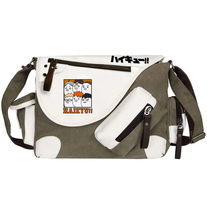 New Anime Volleyball Juvenile Prints Men Canvas Travel Shoulder Bag Women Messenger Bags Satchels Boys Girls Kids Schoolbag