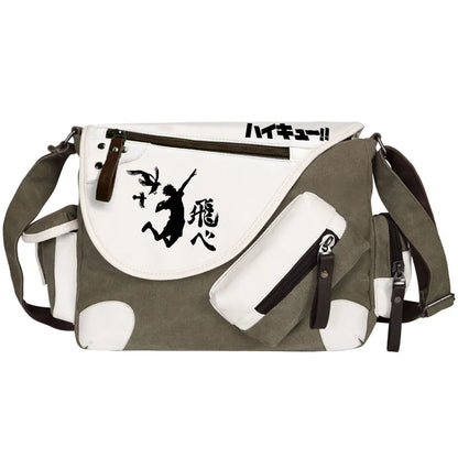 New Anime Volleyball Juvenile Prints Men Canvas Travel Shoulder Bag Women Messenger Bags Satchels Boys Girls Kids Schoolbag
