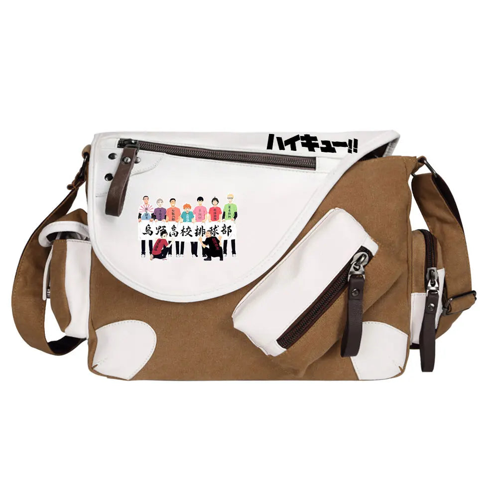 New Anime Volleyball Juvenile Prints Men Canvas Travel Shoulder Bag Women Messenger Bags Satchels Boys Girls Kids Schoolbag