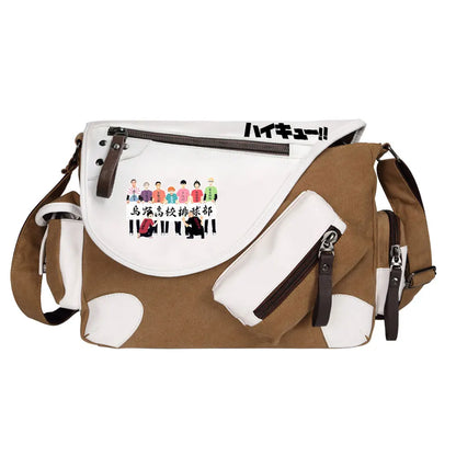 New Anime Volleyball Juvenile Prints Men Canvas Travel Shoulder Bag Women Messenger Bags Satchels Boys Girls Kids Schoolbag
