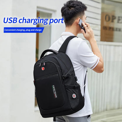 New Anti-Theft Business Backpack Men Fashion Waterproof Travel 17.3 Inch Laptop Backpacks School Bags 2024 Kids Male Mochila