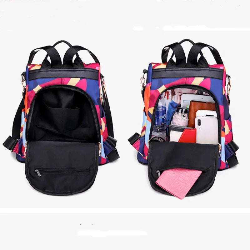 New Anti-theft Backpacks Girls Outdoor Leisure Travel Bags Women Printed Oxford Cloth Bag Fashion Trend Large Capacity Backpack
