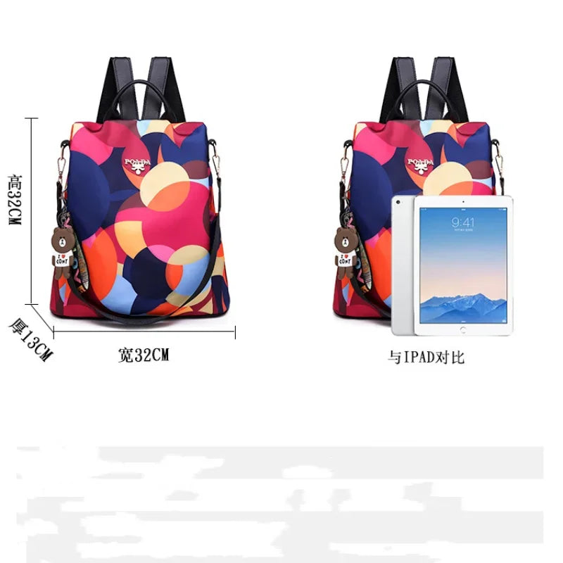 New Anti-theft Backpacks Girls Outdoor Leisure Travel Bags Women Printed Oxford Cloth Bag Fashion Trend Large Capacity Backpack