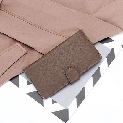New Arrival 2024 Women's Long Genuine Leather Large Capacity Wallets with Phone Pocket Simple Envelope Clutch Purse