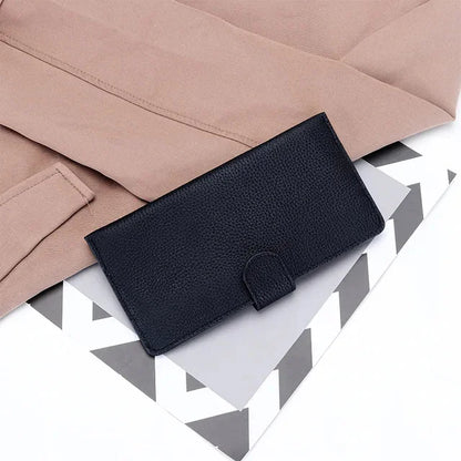New Arrival 2024 Women's Long Genuine Leather Large Capacity Wallets with Phone Pocket Simple Envelope Clutch Purse