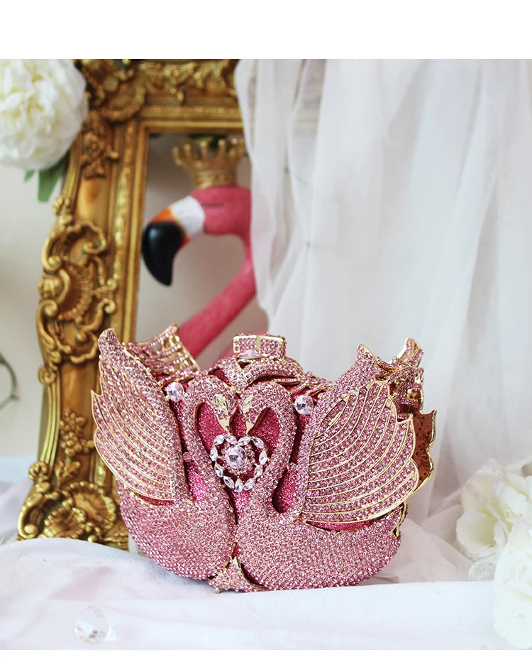 New Arrival Black Rhinestone Diamond Evening Bag Clutch Elegant Luxury Ladies Chain Shoulder Purse Female Party Dinner Clutches