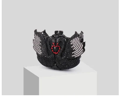 New Arrival Black Rhinestone Diamond Evening Bag Clutch Elegant Luxury Ladies Chain Shoulder Purse Female Party Dinner Clutches