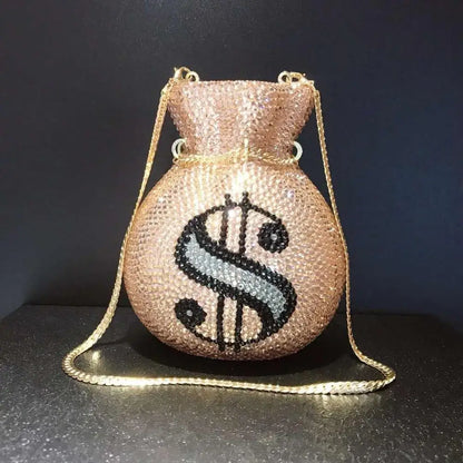 New Arrival Evening Dress Banquet Clutch Bag Crystal Clutch Evening Bag for Women Metal Floral Crystal Clutch Evening Purse Bag