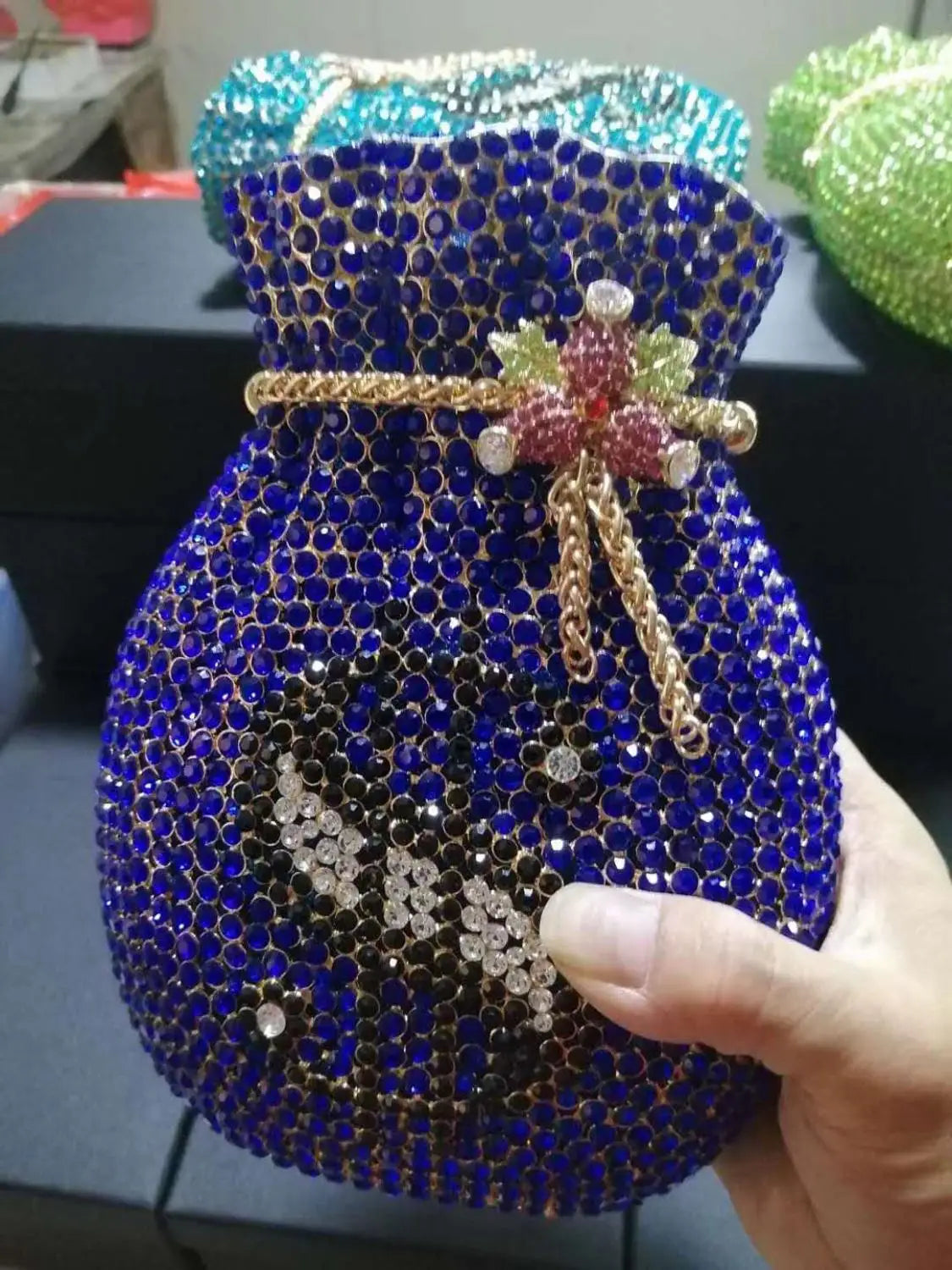 New Arrival Evening Dress Banquet Clutch Bag Crystal Clutch Evening Bag for Women Metal Floral Crystal Clutch Evening Purse Bag