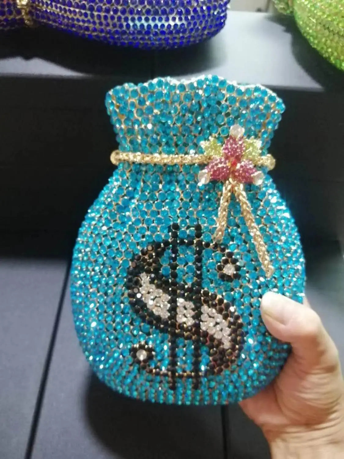 New Arrival Evening Dress Banquet Clutch Bag Crystal Clutch Evening Bag for Women Metal Floral Crystal Clutch Evening Purse Bag