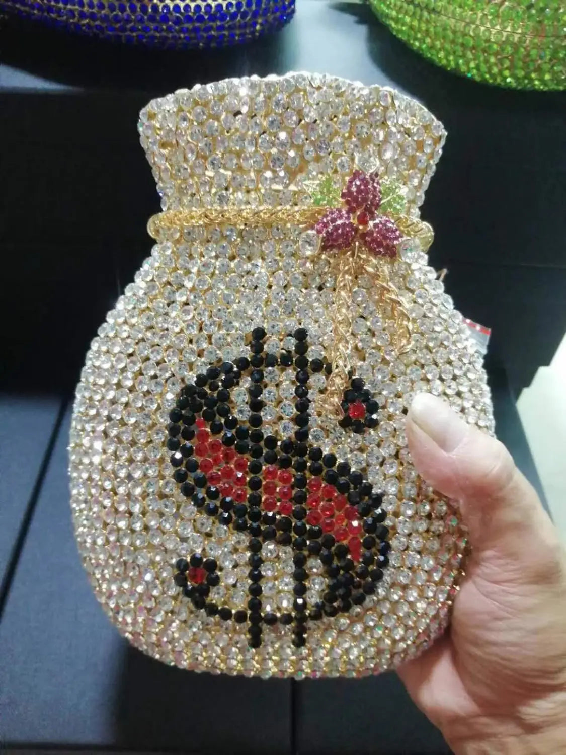 New Arrival Evening Dress Banquet Clutch Bag Crystal Clutch Evening Bag for Women Metal Floral Crystal Clutch Evening Purse Bag