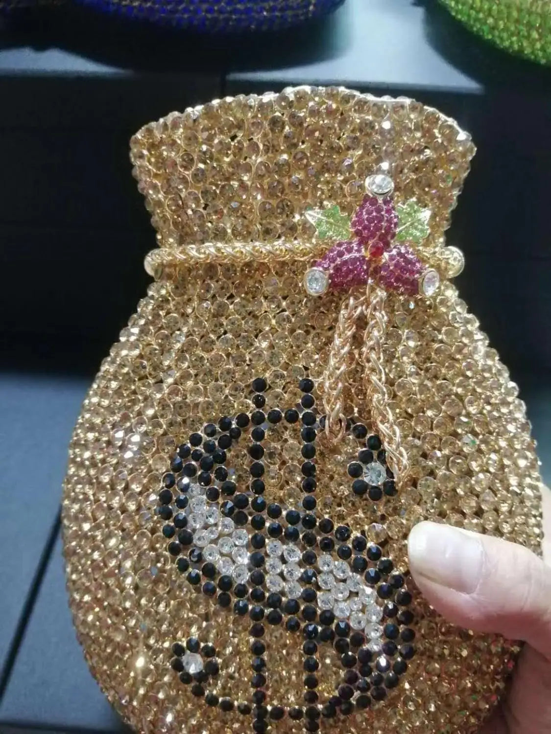 New Arrival Evening Dress Banquet Clutch Bag Crystal Clutch Evening Bag for Women Metal Floral Crystal Clutch Evening Purse Bag