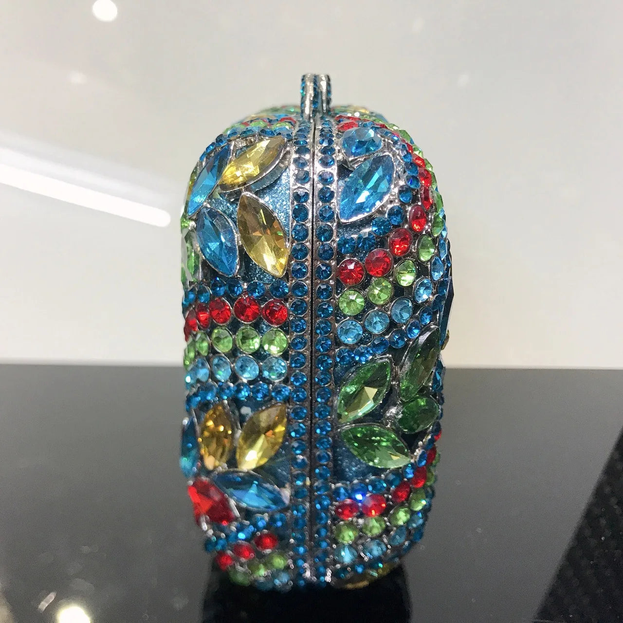 New Arrival Multicolored Crystal Stone Woman Evening Bag Wedding Bridal Banquet Party Gala Diamond Purse Rhinestone Prom Handbag