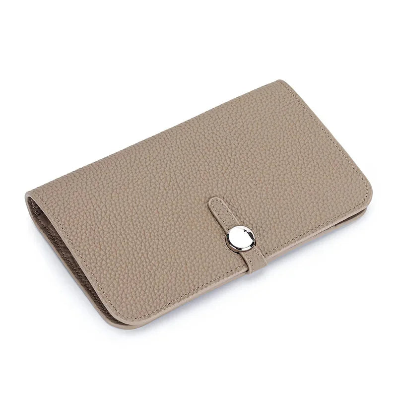 New Arrival Women's Long Clutch Wallets made of High-quality Cowhide Leather with Large Capacity and Multi-functional Design in