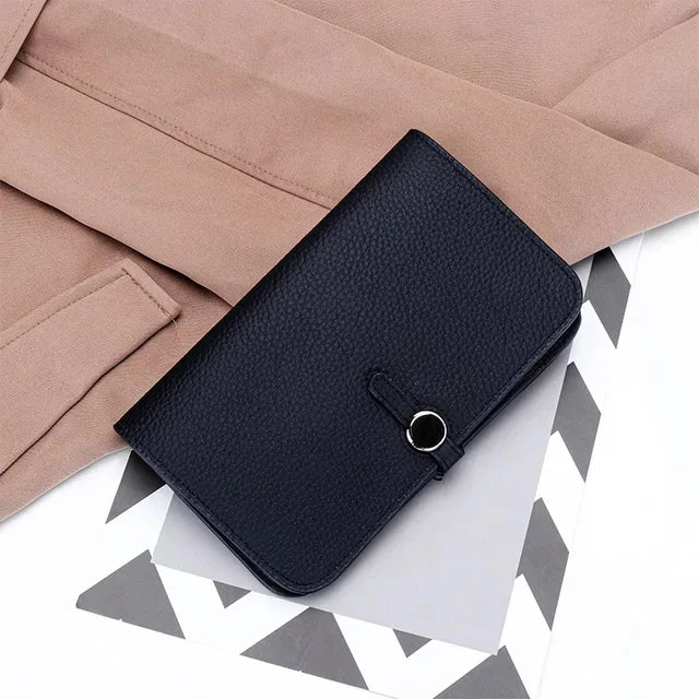 New Arrival Women's Long Clutch Wallets made of High-quality Cowhide Leather with Large Capacity and Multi-functional Design in