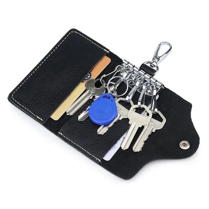 New Arrivals Men Holder Housekeeper Leather s Organizer Women chain Covers Zipper Key Case Bag Unisex Pouch Purse