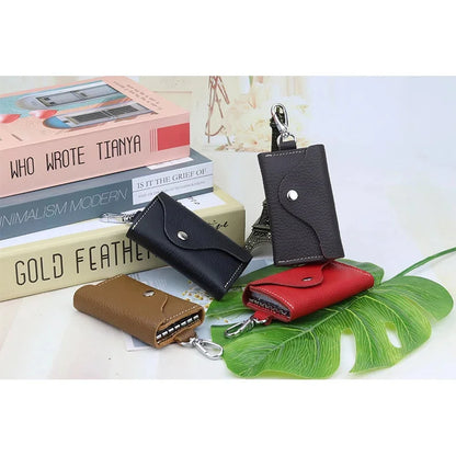 New Arrivals Men Holder Housekeeper Leather s Organizer Women chain Covers Zipper Key Case Bag Unisex Pouch Purse