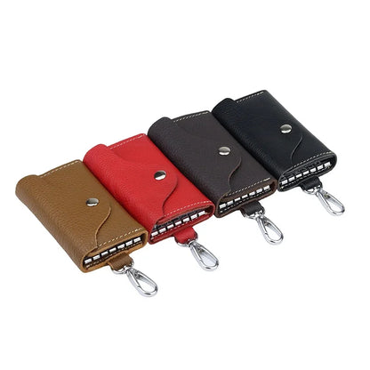 New Arrivals Men Holder Housekeeper Leather s Organizer Women chain Covers Zipper Key Case Bag Unisex Pouch Purse